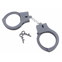 Politie speelgoed verkleed handboeien 10 cm   politie kostuum accessoires   plastic