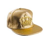 Rapper/gangster verkleed pet kroon   goud/glitter   one size   polyester