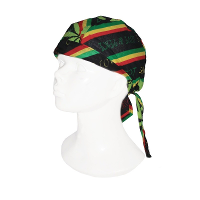 Rasta bandana   Jamaicaanse vlag   wietblaadjes   hoofddoek   verkleedartikel