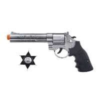 Revolver/pistool   met Sheriff ster   kunststof   Verkleed artikelen   speelgoed