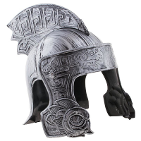 Ridder of Romeinse strijder verkleed helm   zilver   voor volwassenen   kunststof