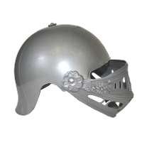 Ridder verkleed helm met vizier   grijs   plastic   voor kinderen