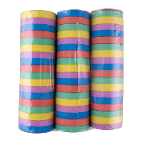 Serpentines   3x rollen   gekleurd   papier   feestartikelen