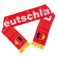 Sjaal Duitsland   rood   franjes   vlag   150 cm