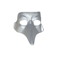 Snavel oogmasker   zilver   glitters   volwassenen   snavelmasker   verkleedmasker