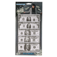 Speelgoed geld   100x stuks   1 10 20 50 100 dollar biljetten   6,5 x 14 cm
