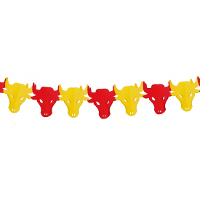 Stieren thema slinger kleuren van Spanje   300 cm   Spaanse thema feestartikelen/versieringen