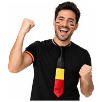 Funny Fashion Stropdas Belgi?   Volwassenen   supporters   Belgische vlag   EK   WK