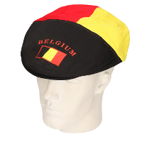 Supporters Belgie hoedje   Flat cap hoedje met Belgische vlag   volwassenen