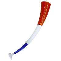 Supporters blaastoeter Nederlandse vlag kleuren   rood/wit/blauw   kunststof   56 cm