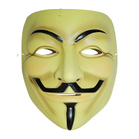 V for Vendetta Feestmasker   gezichtmasker   met elastiek   voor volwassenen
