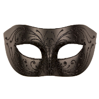 Venetiaans oogmasker   zwart   voor volwassenen   Carnaval verkleed maskers