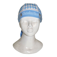Verkleed Beieren bandana/hoofddoek   Oktoberfest   blauw/wit   volwassenen