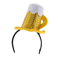 Verkleed diadeem met oktoberfest bierglas   volwassenen   Carnaval