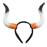 Verkleed diadeem met stieren/koeien hoorns   Carnaval verkleedkleding accessoires   dieren
