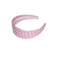 Verkleed Diadeem met stippen roze