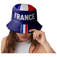 Verkleed hoedje Supporters   France   Frankrijk   blauw   bucket hat   volwassenen