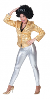 Verkleed legging   zilveren   glimmend   dames   Carnaval leggings   dameslegging