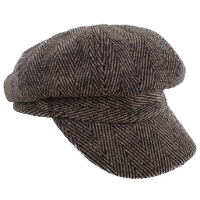 Verkleed pet/hoed Bakerboy   voor heren   grijs   jaren 20/30/40 thema