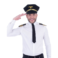 Verkleed set piloot   3 delig   volwassenen   piloten   verkleedaccessoires