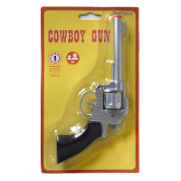 Funny Fashion verkleed speelgoed revolver/pistool   metaal   8 schots   Plaffertjes pistolen   wapen