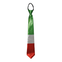 Funny Fashion Verkleed stropdas   Italiaanse vlag kleuren   Landen thema   supporters