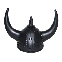 Funny Fashion Viking verkleed helm   zwart   volwassenen   Formaat 59 cm