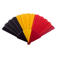 Funny Fashion Waaier Belgische vlag   Handwaaiers   23 cm   Feestartikelen   Belgi?