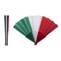 Waaier Italiaanse vlag   Landen thema waaiers   groen/wit/rood   Itali?