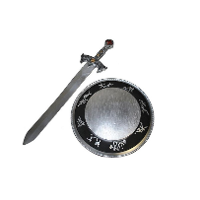 Wapens Ridder/viking   zwaard 58 cm en schild 32 cm   Kostuum accessoires   verkleden