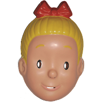 Funny Fashion Wiske feestmasker   met elastiek   kunststof   stripfiguur