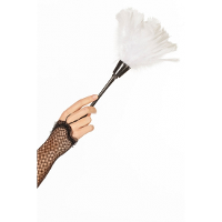 Witte veren plumeau   Carnaval verkleed artikelen   Dienstmeisje accessoires