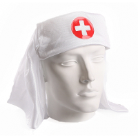 Zuster/verpleegster kapje/hoedje   wit   rood kruis   carnaval verkleed accessoire