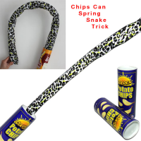 Funny Magic Chips Popcorn Can Flexible Spring Trick Joke Kids Toy