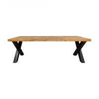 Furndea Eettafel Morada industrieel rechthoek X poot mangohout 240x100x76cm