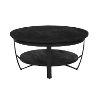 Furndea Emmy salontafel zwart industrieel 70x70x35cm