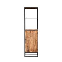Furndea Morada boekenkast industrieel 1 deurs   45x55x200 cm