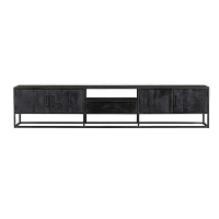 Furndea Morada tv meubel industrieel zwart   45x240x50 cm