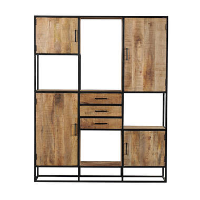 Furndea Morada vakkenkast xl industrieel naturel   45x160x200 cm