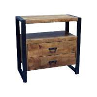 Nobe interiors Britt 2 lades kast industrieel   40x80x80 cm