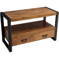 Nobe Interiors TV Meubel Britt 2 lades industrieel 100x45x60cm