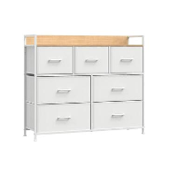 Furnihaus Commode kast 7 stoffen laden met handgrepen metalen frame industrieel