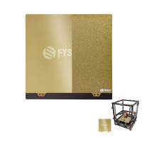 FYSETC JanusBPS 355*355mm Gouden Verschillende Gezicht Stalen Plaat + Magnetische Sticker B kant + PEI Kit voor 3D Print