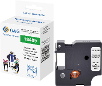 G&G Labeltape Polyamide Tapekleur: Wit Tekstkleur: Zwart 19 mm 3.5 M