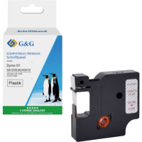 G&G Labeltape Tapekleur: Transparant Tekstkleur: Rood