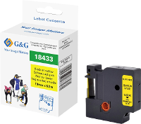 G&G Labeltape Vinyl Tapekleur: Geel Tekstkleur: Zwart 19 mm 5.5 M