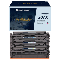 G&G Toner vervangt HP 207X Compatibel Combipack Zwart, Cyaan, Magenta, Geel W2210X(207X)/W2211X(207X)/W2213X(207X)/W2212X(207X) GS H207X 4P