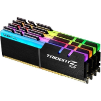 G.Skill 64 GB DDR4 3200 Quad Kit werkgeheugen F4 3200C14Q 64GTZR, Trident Z RGB, XMP