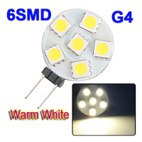 G4 6 5050 Smd Led Warm White Light Bulb Lamp Car Marine