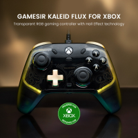GameSir K1 Flux Kaleid Flux Transparante RGB Gaming Caantroller Werkt met Xbox Series X|S, Xbox One en Windows 10/11 Bed